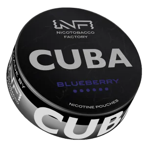 CUBA BLACK Blueberry nicotine pouch can