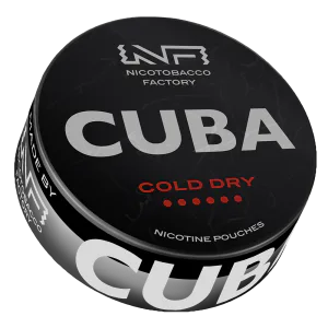 CUBA BLACK Cold Dry nicotine pouch can