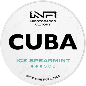 CUBA WHITE Ice Spearmint nicotine pouch can