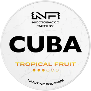 CUBA WHITE Tropical Fruit nicotine pouch can